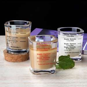 Espresso Koffie Gereedschap 60Ml Vierkante Borrelglas Koffie Maatbeker - Product Image 3