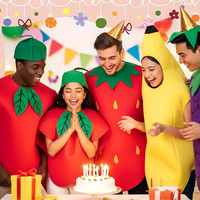 Costume de personnage sur le thème des fraises, des légumes et des fruits, personnalisé pour les fêtes d'Halloween et de carnaval, déguisement de cosplay