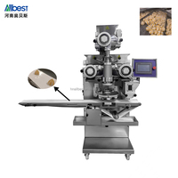 Machine de remplissage et d'enrobage automatique à double trémie pour boulettes de poisson et biscuits bicolores, pour la production en gros