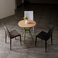 Ensemble de table et chaises de salle à manger en plastique d'extérieur pour restaurants, salons de thé, design moderne et simple, mobilier d'extérieur imperméable