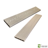 Planche de terrasse en composite bois-plastique, design contemporain lisse, résistant aux UV, durable, terrasse extérieure de 7 mm avec garantie de plus de 5 ans