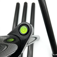 Bâton télescopique en fibre de carbone de qualité supérieure, 4 sections, extensible jusqu'à 2 m, pour GPS RTK GNSS, bâton de relevé télescopique