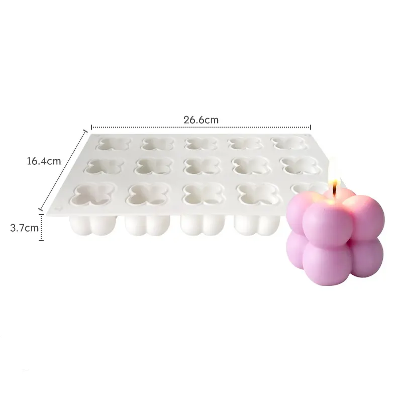 Wholesale silicone bubble candle mold diy handmade soap mould moldes para hacer velas molde de vela