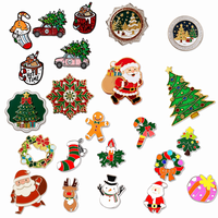 Weihnachtliche Emaille-Pins: Personalisierte Weihnachtsmann-Metall-Anstecknadeln, Weihnachtsbaum-Broschen-Set, Großhandel für Winterfest-Abzeichen