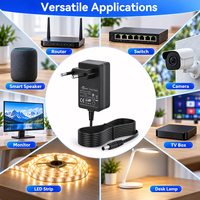 Anpassbarer Wiederaufladbarer Netzadapter 12V 2A 24V1A 24W Stromversorgungsadapter für CCTV-Kamera LED-Licht UL-Zertifizierung