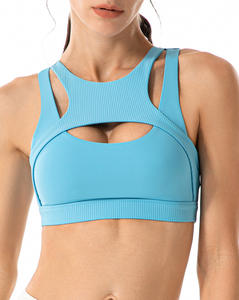 حمالة صدر رياضية نسائية خفيفة الوزن غير ملحومة جيدة التهوية بظهر مجوف جمال ملابس اليوغا سترة طقم ملابس داخلية للتمرين صدمات - Product Image 5