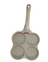 Poêle à frire à fond plat pour petit-déjeuner, idéale pour les œufs et les hamburgers, en aluminium, avec 4 trous, pour la cuisson – Offre Spéciale