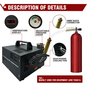 Pompe à <span class=keywords><strong>air</strong></span> portable de haute qualité pour l'extérieur, compresseur d'<span class=keywords><strong>air</strong></span> PCP haute puissance, pompe de gonflage de pneus de voiture - Product Image 5