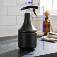 Flacon pulvérisateur cylindrique en plastique HDPE recyclable de 1000 ml pour solutions nettoyantes, détergents, produits chimiques ménagers