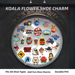 Sabots unisexes en PVC de la série Koala personnalisée, accessoires universels pour chaussures à trous avec boucle florale amovible DIY, vente chaude - Product Image 2