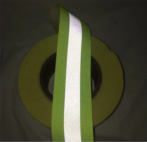 <span class=keywords><strong>Cinta</strong></span> reflectante ignífuga Flou-Yellow Silver de 5cm de ancho para ropa de trabajo de seguridad para bomberos - Product Image 2