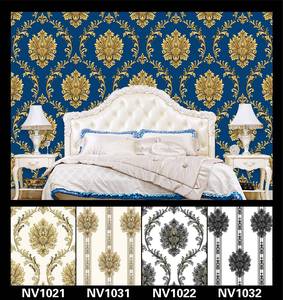 Decorazione per carta da parati damascata vinyle per rivestimento murale in carta da parati in PVC per la casa e l'hotel - Product Image 3