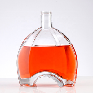 Bouteille en verre vide de 700 ml 750 ml pour XO Brandy <span class=keywords><strong>Cognac</strong></span>, carafe à spiritueux incurvée et plate haut de gamme pour Whisky Vodka <span class=keywords><strong>Liqueur</strong></span> avec bouchon - Product Image 5