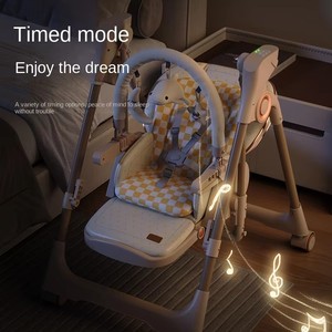 2025 Elektrische <span class=keywords><strong>2</strong></span>-in-1 Hoge Schommelstoel Multifunctionele Wiege-Eetstoel voor Baby's en Kinderen van Kidilo Kinderstoel Fabriek - Product Image 3