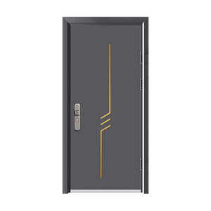 Porte de <span class=keywords><strong>sécurité</strong></span> antivol moderne en acier gris anthracite pour entrée de villa résidentielle, extérieur d'hôpital, hall extérieur - Product Image 6