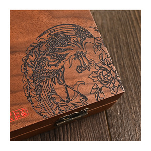 Boîte à bijoux rectangulaire en bois sur mesure, couleur naturelle, finition mate, pour le rangement de jade, ambre et timbres - Product Image 5