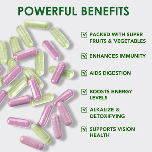 OEM 90 viên nang trái cây toàn bộ thực phẩm bổ sung thiên nhiên cân bằng Trái Cây Rau Viên nang với Superfood trái cây và rau quả - Product Image 3