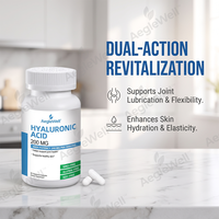 Capsules d'acide hyaluronique Aeglewell en marque propre, complément alimentaire, capsules d'acide hyaluronique, complément pour la santé de la peau