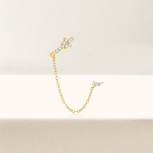 Fine Single Ear <b>Cuff</b> Irregular Horse Eye New Design Star 925 Round Zircon - Product Image 4