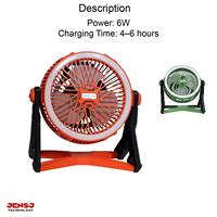 Ventilateur portable multifonction rechargeable de 10 pouces, alimenté par batterie, avec charge USB, pour le camping, le bureau, l'extérieur et la lumière LED d'urgence