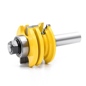 Stile Rail <span class=keywords><strong>Router</strong></span> Bits Stacked <span class=keywords><strong>Bit</strong></span> Montaje doble reversible Puerta de gabinete de carpintería clásica 2 flauta-Vástago de <span class=keywords><strong>1</strong></span>/2" - Product Image 5