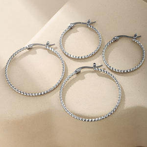 XUPING gioielli all'ingrosso placcato oro grosso sottile piccolo medio grande grande impilabile <span class=keywords><strong>argento</strong></span> colore moda donna cerchio orecchino - Product Image 5