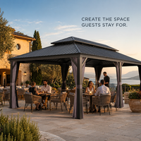 Pergola rétractable en aluminium avec configuration kit pour les projets hôteliers et de aménagement paysager et les exigences de projets personnalisés