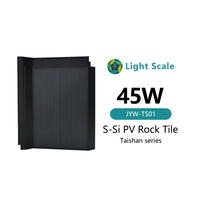 Tuiles de toit solaires photovoltaïques BIPV à double vitrage, technologie solaire, efficacité 45W, JYW-TS01
