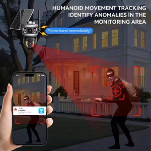 Cámara de seguridad para exteriores V380 Pro con energía solar, 2 lentes, 4G, tarjeta SIM, WIFI, visión nocturna, 4G, AI, Guardia de granja, vídeo, Sensor CMOS, nube/SD - Product Image 5