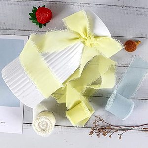 ริบบิ้นชีฟองขายส่ง ขอบดิบทำมือ สำหรับห่อดอกไม้ - Product Image 5