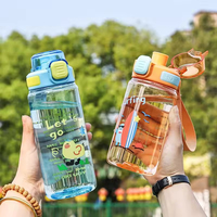 Bouteille d'eau portable en Tritan PETG avec double système de verrouillage, sans BPA, idéale pour le camping