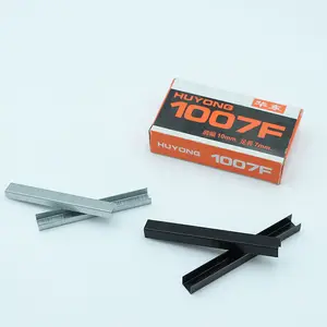 Hot sales 22Ga galvanized staples in black color 1008F,1010F use for furniture and DIY