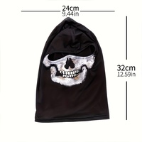 Masque tactique squelette pour homme, cagoule avec ouvertures pour les yeux, couvre-tête squelette pour sports de plein air et cosplay