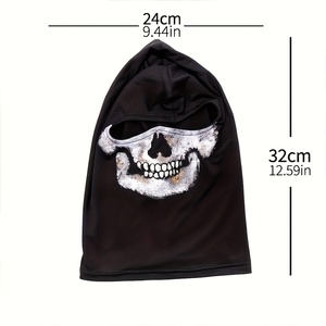 Maschera Tattica Scheletro per Uomo, Balaclava con Apertura per gli Occhi, Copricapo per Sport all'Aperto e Cosplay - Product Image 6