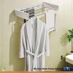 <span class=keywords><strong>Acciaio</strong></span> inossidabile Design moderno 3 anni di garanzia <span class=keywords><strong>bagno</strong></span> pieghevole portasciugamani mensola a parete Hotel nascosto - Product Image 4