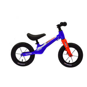 Vélo d'équilibre à une vitesse, cadre en plastique et acier, 12 pouces, avec roues d'apprentissage, <span class=keywords><strong>sans</strong></span> pédales, pour filles de 2 à 5 ans, bleu - Product Image 1