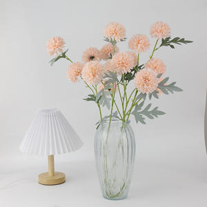 Flor de Crisantemo Artificial de Seda, de 3 Cabezas, Alta Simulación, Estilo Natural, para Decoración del Hogar, Bodas, Fotografía al Aire Libre - Product Image 3