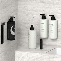 Distributeur de salle d'hôtes rechargeable 400 ml à fixation murale invisible et pompe anti-fuite et anti-effraction