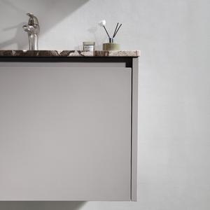 <span class=keywords><strong>Meuble</strong></span>-lavabo compact et moderne avec armoire miroir murale et plateau en marbre, tiroir de rangement - Product Image 2