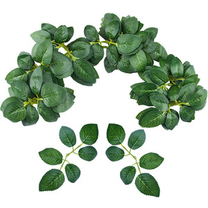 Artificial Rose <b>Leaves</b> <b>Vine</b> Greenery DIY Silk Ornaments Wedding Party Home Scene Decor Accessories - Product Image 1