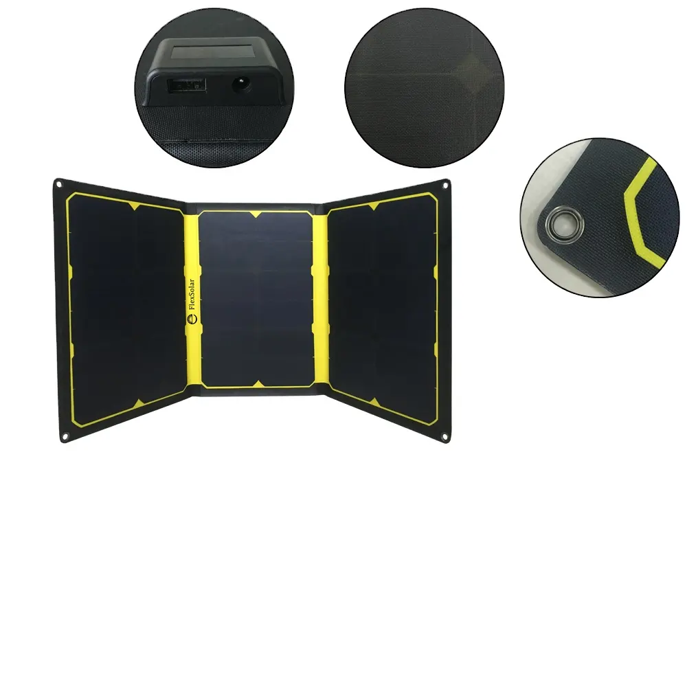 Flextech-cargador de Panel Solar portátil para coche, cargador Solar plegable para batería, 60W, 100W