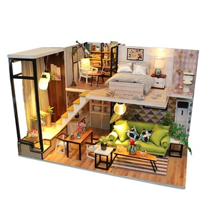 Mini casa de muñecas de madera Hongda <span class=keywords><strong>M030</strong></span> disfruta del romántico Kit de casa de muñecas en miniatura Diy nórdica a la venta - Product Image 1