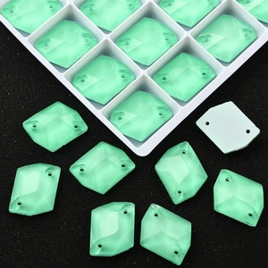 OLeeya Nuevo Cristal de Estrás Verde Fluorescente Neón Cósmico de Base Plana para Coser, Pedrería de Cristal para Joyería - Product Image 3