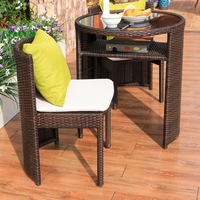Meubles de patio en rotin en forme de baril d'hôtel bon marché, mobilier de chaise de patio en osier gris de petite zone extérieure