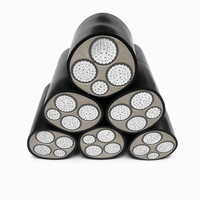 Câble d'alimentation en aluminium YJLV22 3*240+1*120 STA 0.6/1KV isolé XLPE, pour installation directe en terre, destiné aux postes de transformation de construction