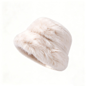 Gorro de Pescador de Piel Sintética para Mujer, Gorro de Invierno Suave y Afelpado, Gorro Grueso y Esponjoso para Uso Diario al Aire Libre - Product Image 3