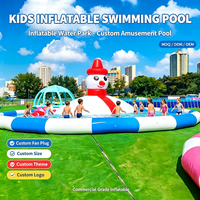 Piscine gonflable avec toboggan et aire de jeux, en PVC, taille personnalisée, pour enfants, jardin, extérieur, fête