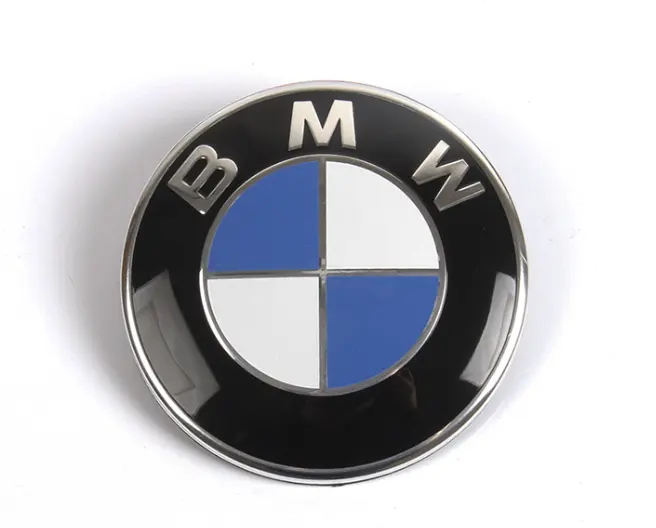 for BMW BZ Tesla Car logo 82MM 74MM 50th Anniversary Car front hood emblem logo rear trunk badge