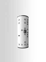 Réservoir tampon noir multifonctionnel double pour pompe à chaleur, à bride propre, en acier inoxydable 304 316 Duplex DHW, DN100 DN150, 100L+250L 80L+200L