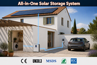 Système de batterie solaire intégré 6kW 5.12kWh 51.2V 100Ah avec onduleur hybride intégré MPPT RS485 CAN BMS 8000 cycles CE